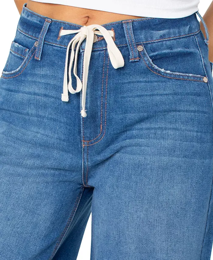 Celebrity Pink Juniors' Drawstring-Waist Wide-Leg Jeans Juniors'