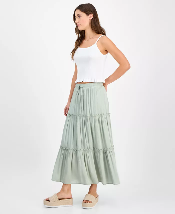 Celebrity Pink Juniors' Ruffle-Tiered Maxi Skirt Juniors'