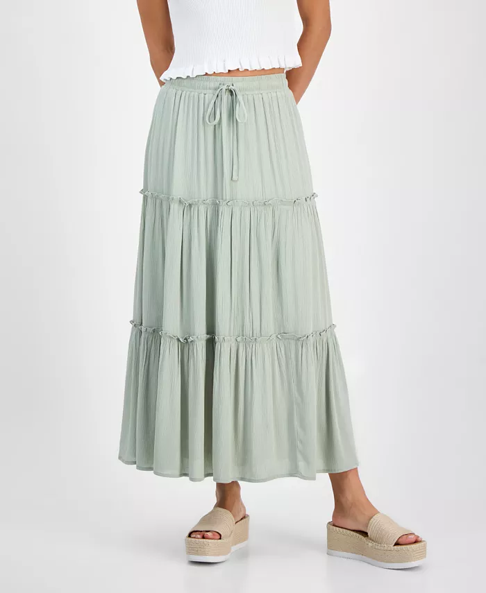 Celebrity Pink Juniors' Ruffle-Tiered Maxi Skirt Juniors'