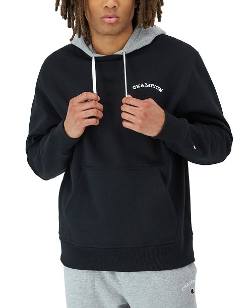 Champion Men's Power Blend Drawstring Logo Hoodie Men's Fashion & Accessories