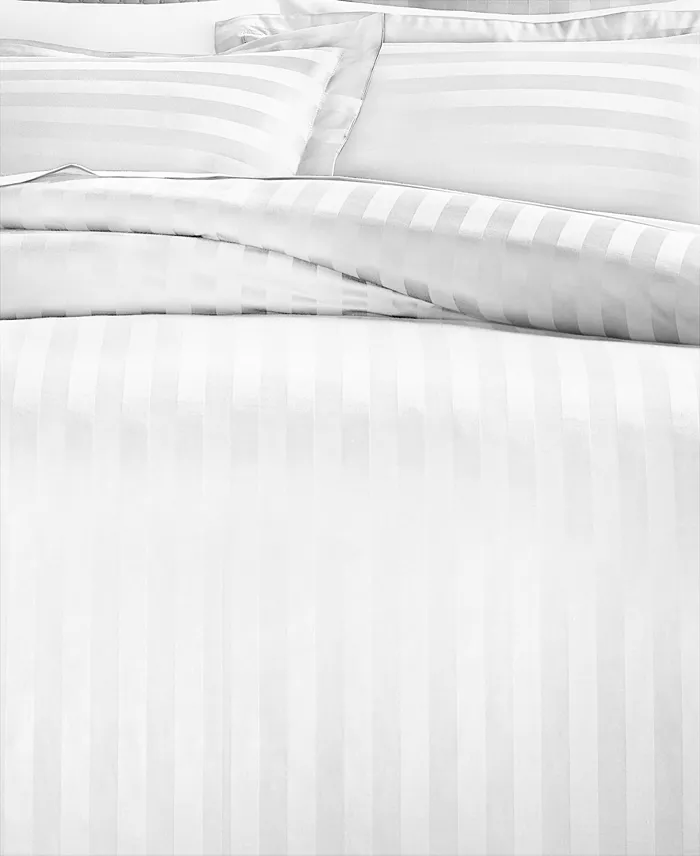 Charter Club 1.5" Stripe 550 Thread Count 100% Cotton 2-Pc. Duvet Cover Set Twin Exclusively At Macy’s Bed & Bath