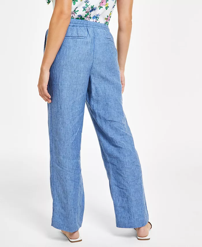 Charter Club Petite 100% Linen Drawstring Pants Created For Macy's Women's Fashion Shoes & Accessories