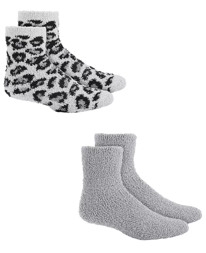 Charter Club Women's 2-Pk. Fuzzy Butter Socks Created For Macy's Women's Fashion Shoes & Accessories