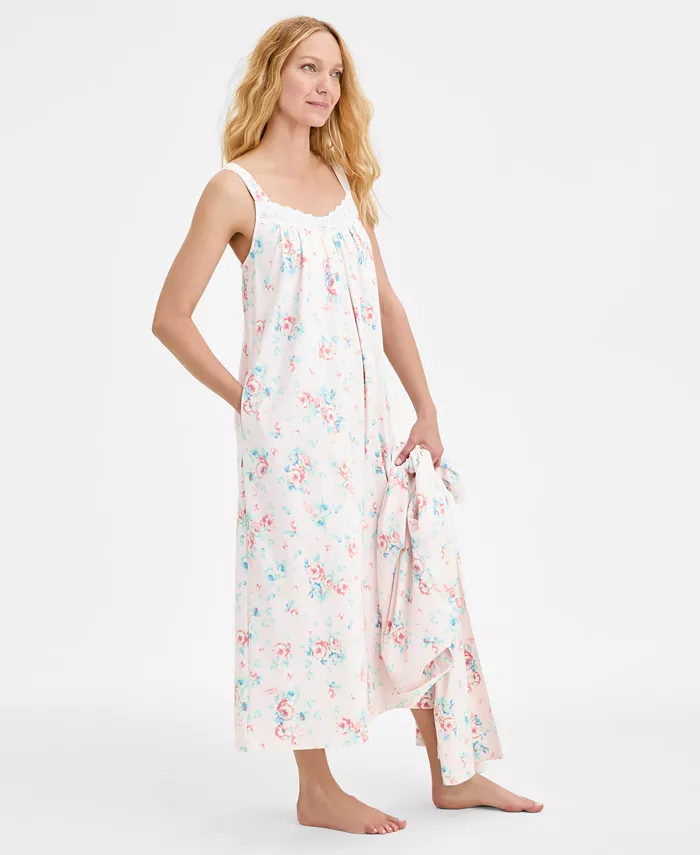Charter Club Women's Cotton Eyelet Tank Nightgown Exclusively At Macy's Women's Fashion Shoes & Accessories