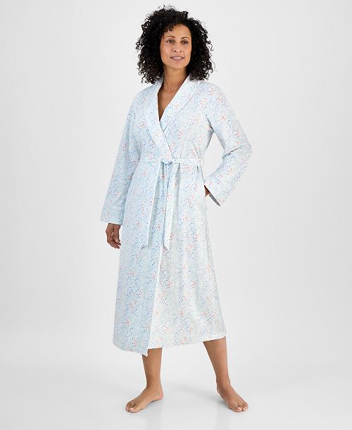 Charter Club Women's Cotton Printed Mother's Day Robe Exclusively at Macy's Women's Fashion Shoes & Accessories