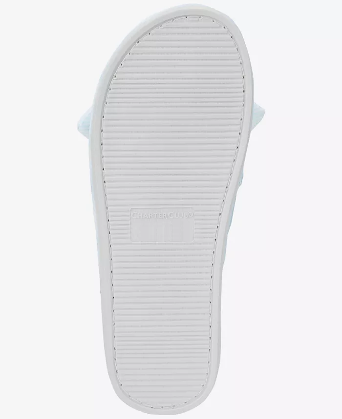 Charter Club Women's Striped Bow Slide Slippers Exclusively At Macy's Women's Fashion Shoes & Accessories