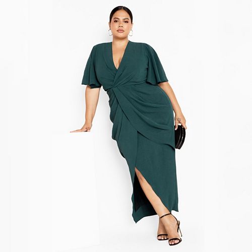 CITY CHIC Plus Size Braelynn Maxi Dress Women's Fashion Shoes & Accessories