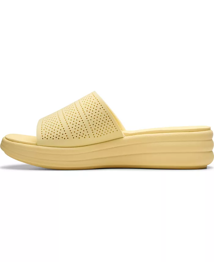 Clarks Cloudsteppers Drift Twist Slip-On Flat Sandals Women's Fashion Shoes & Accessories