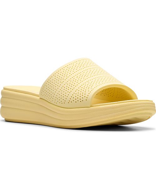 Clarks Cloudsteppers Drift Twist Slip-On Flat Sandals Women's Fashion Shoes & Accessories