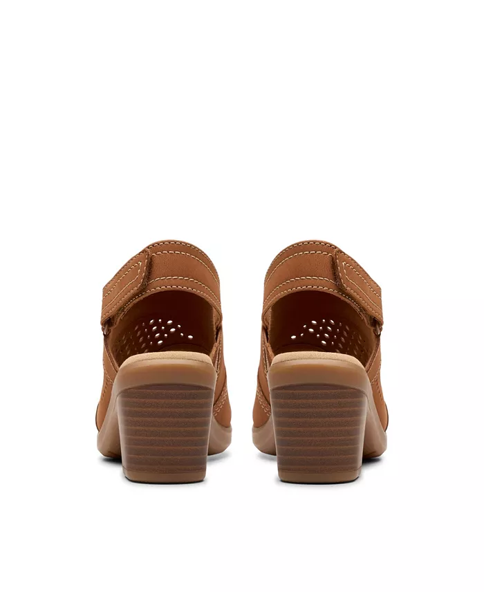 Clarks Collection Emily2 Mist Block Heel Sandals Women's Fashion Shoes & Accessories