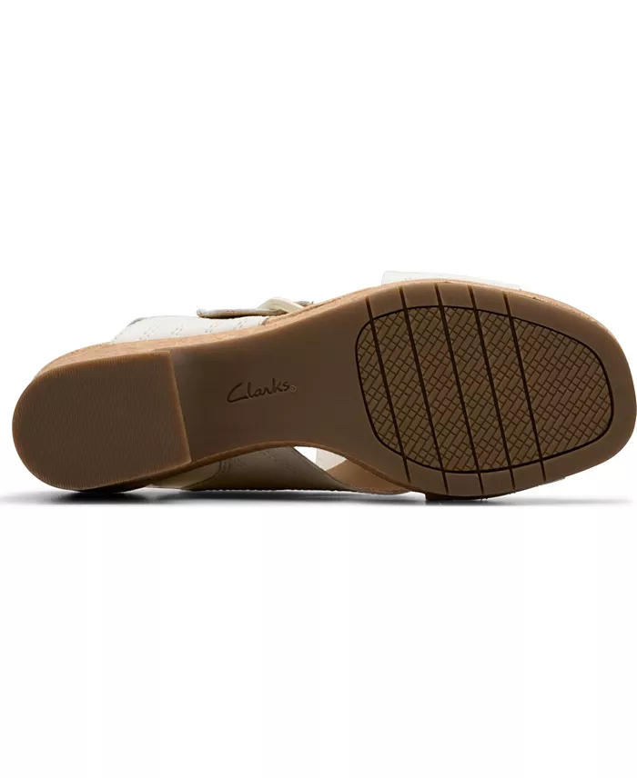 Clarks Collection Nerisa West Buckle Wedge Sandals Women's Fashion Shoes & Accessories