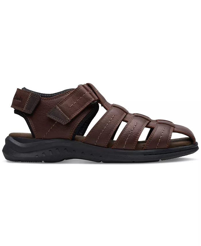 Clarks Men's Walkford Fish Tumbled Leather Sandals Men's Shoes