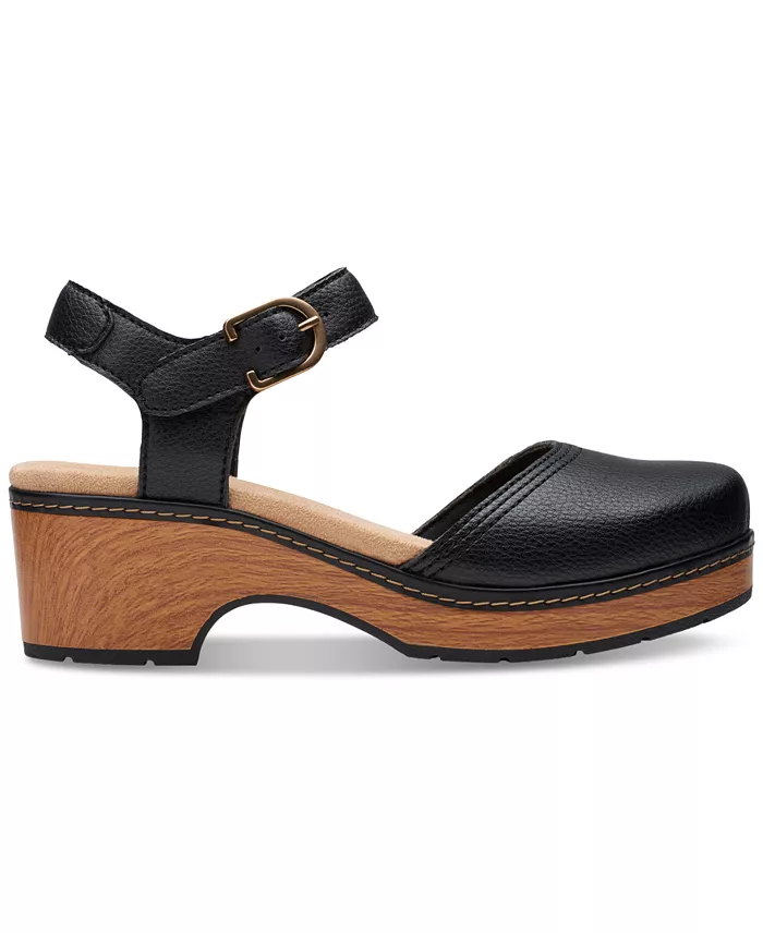Clarks Paizlee Bay Clog-Style Block Heel Platform Shoes Women's Fashion Shoes & Accessories