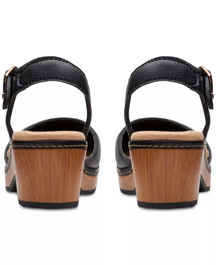 Clarks Paizlee Bay Clog-Style Block Heel Platform Shoes Women's Fashion Shoes & Accessories