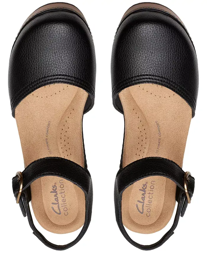 Clarks Paizlee Bay Clog-Style Block Heel Platform Shoes Women's Fashion Shoes & Accessories