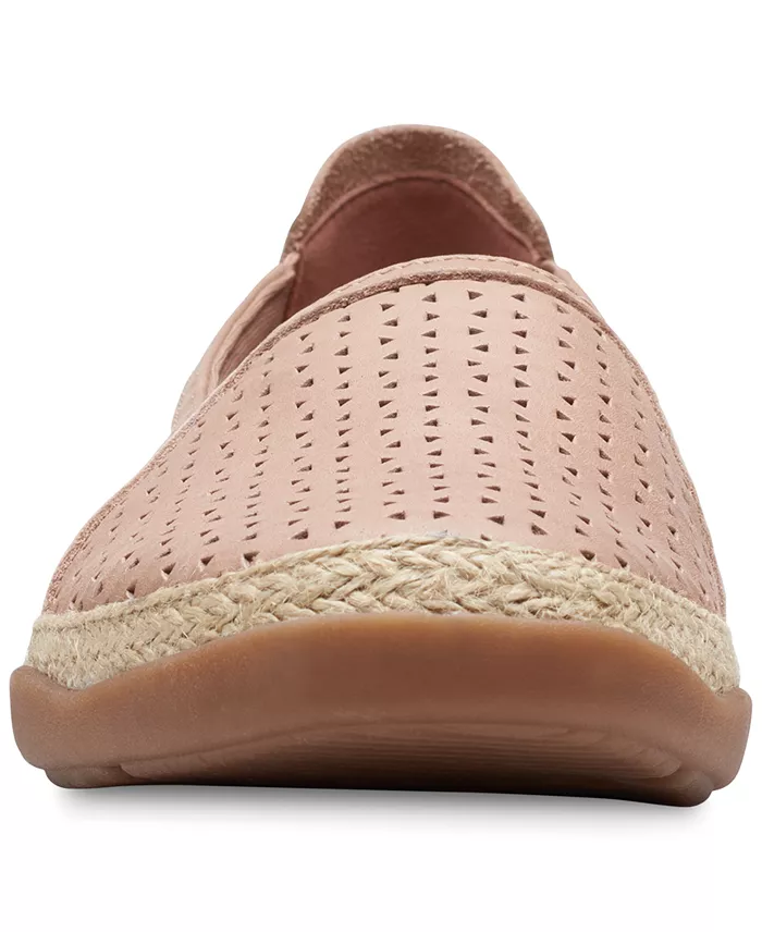 Clarks Slip-On Espadrille Leather Flats Women's Fashion Shoes & Accessories