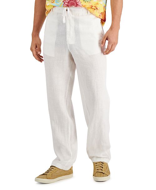 Club Room Men's 100% Linen Pants Created for Macy's Men's Fashion & Accessories