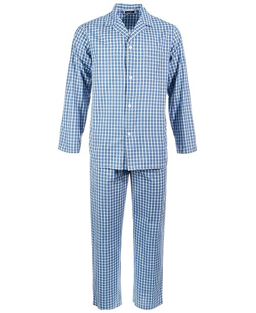 Club Room Men's 2-Pc. Solid Oxford Pajama Set Created for Macy's Men's Fashion & Accessories