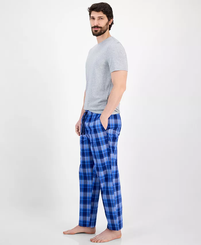 Club Room Men's Berry Plaid Pajama Set Exclusively At Macy's Men's Fashion & Accessories