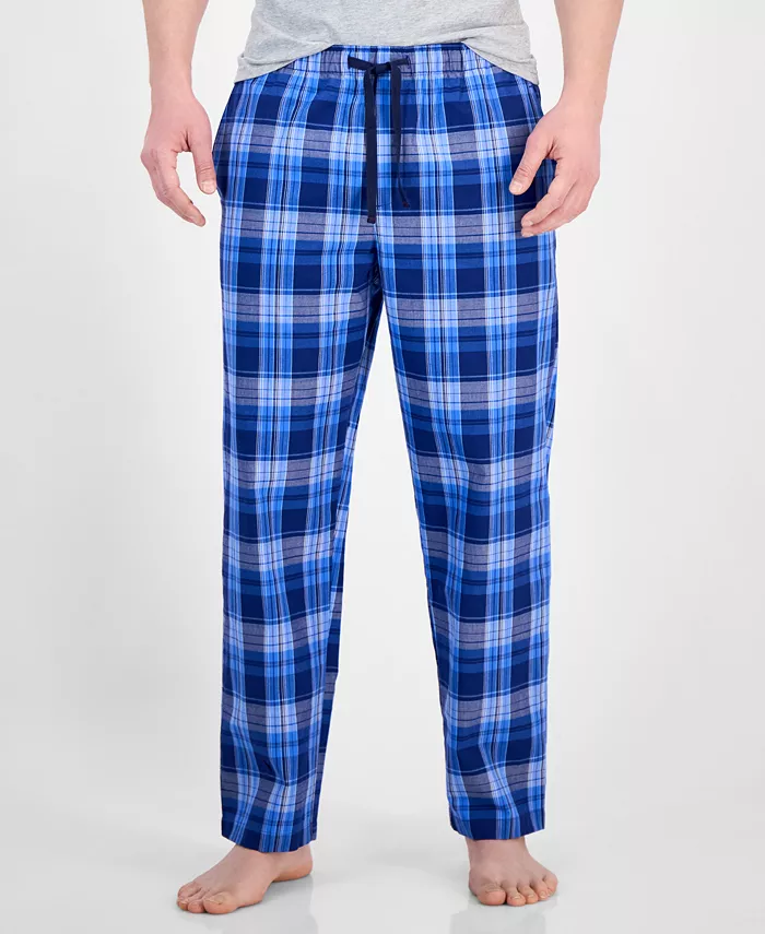 Club Room Men's Berry Plaid Pajama Set Exclusively At Macy's Men's Fashion & Accessories
