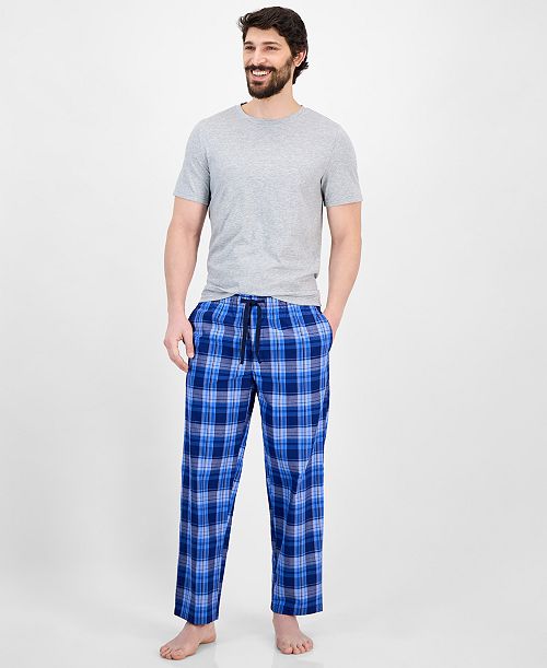 Club Room Men's Berry Plaid Pajama Set Exclusively at Macy's Men's Fashion & Accessories