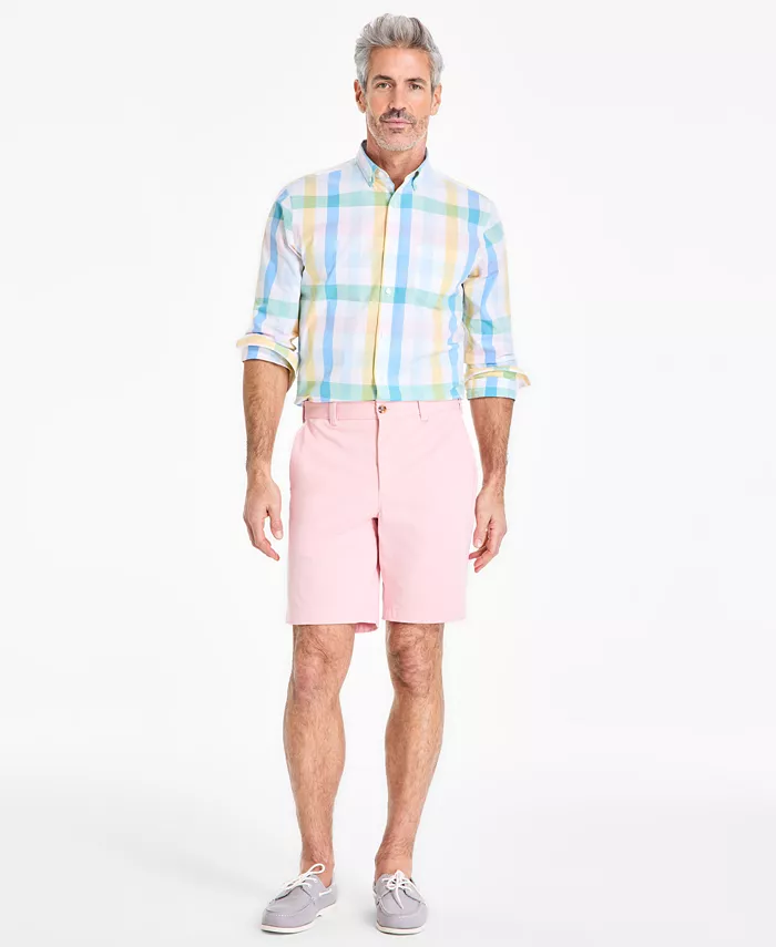 Club Room Men's Brook Regular-Fit Stretch Plaid Button-Down Poplin Shirt Exclusively At Macy's Men's Fashion & Accessories