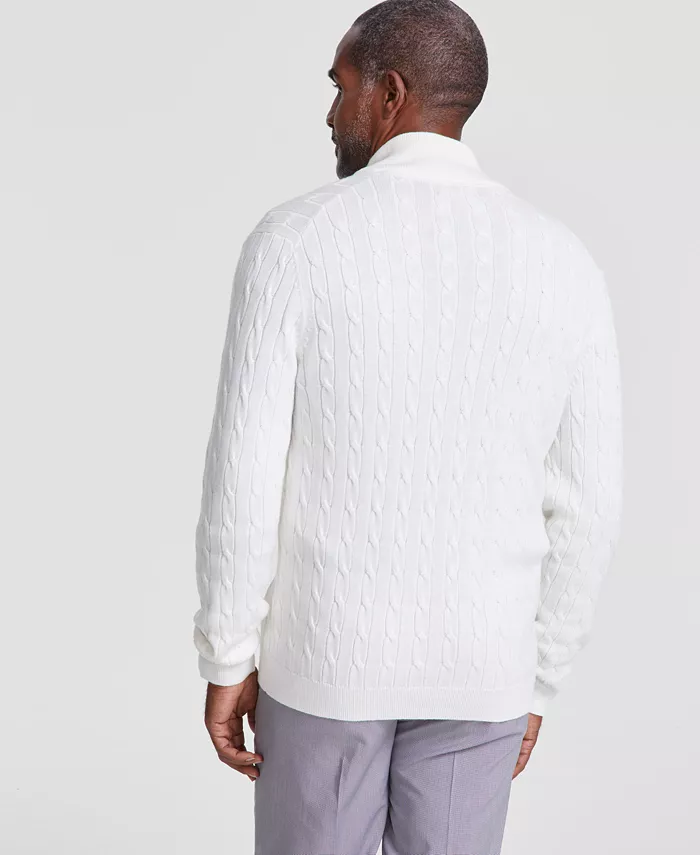 Club Room Men's Cable-Knit Full-Zip Sweater Created For Macy's Men's Fashion & Accessories