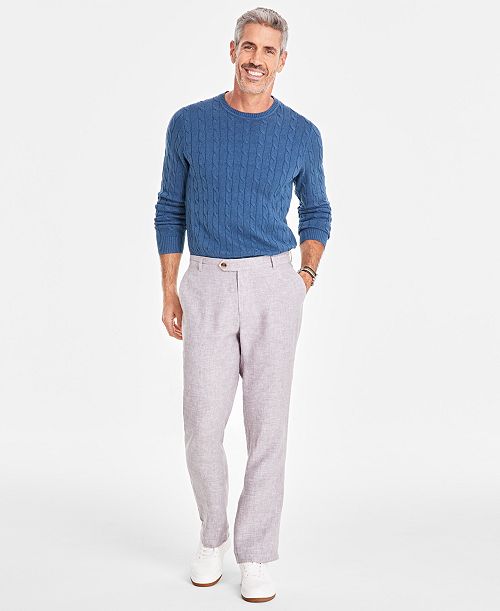 Club Room Men's Linen Cross-Dye Pants Created for Macy's Men's Fashion & Accessories