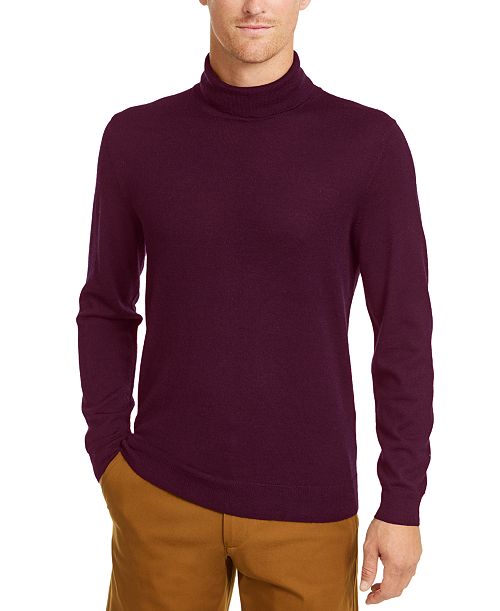 Club Room Men's Merino Wool Blend Turtleneck Sweater Created for Macy's Men's Fashion & Accessories