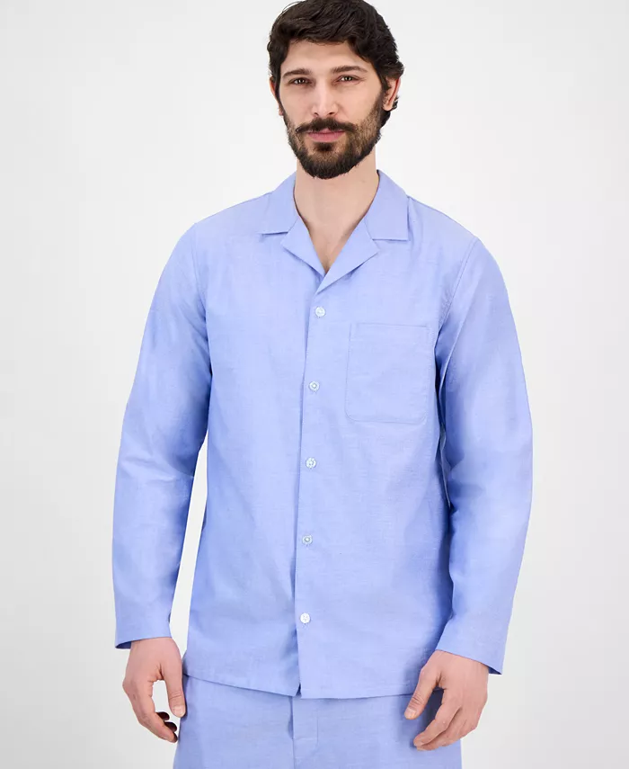 Club Room Men's Oxford Pajama Set Exclusively At Macy's Men's Fashion & Accessories