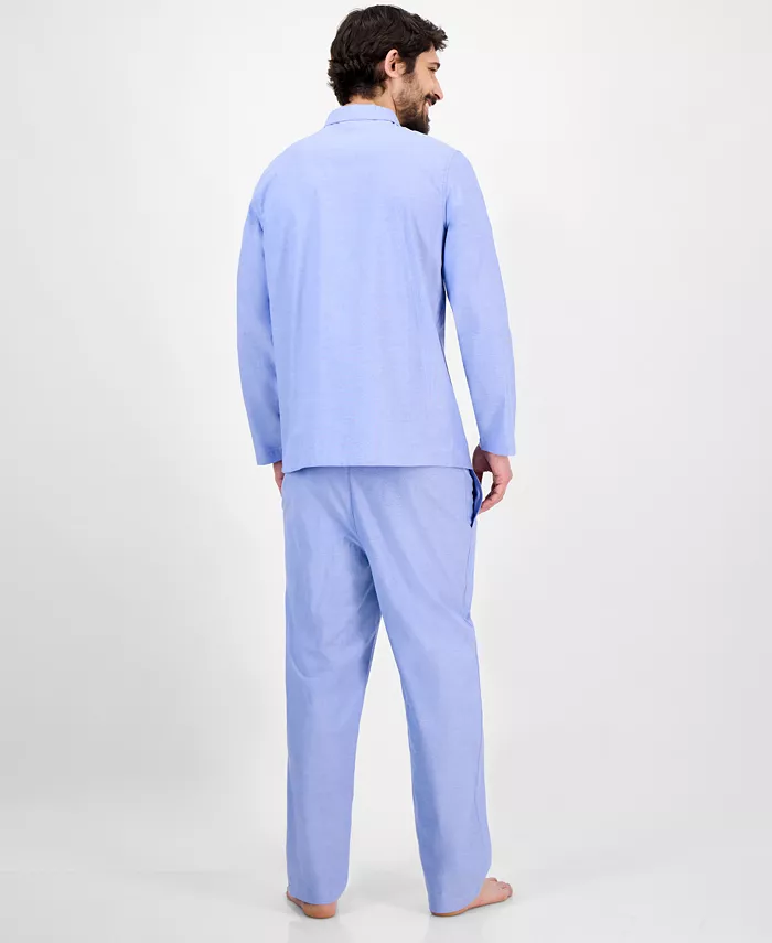 Club Room Men's Oxford Pajama Set Exclusively At Macy's Men's Fashion & Accessories