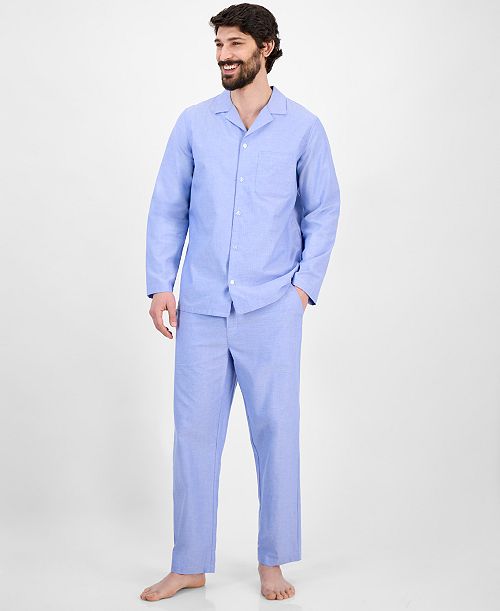 Club Room Men's Oxford Pajama Set Exclusively at Macy's Men's Fashion & Accessories