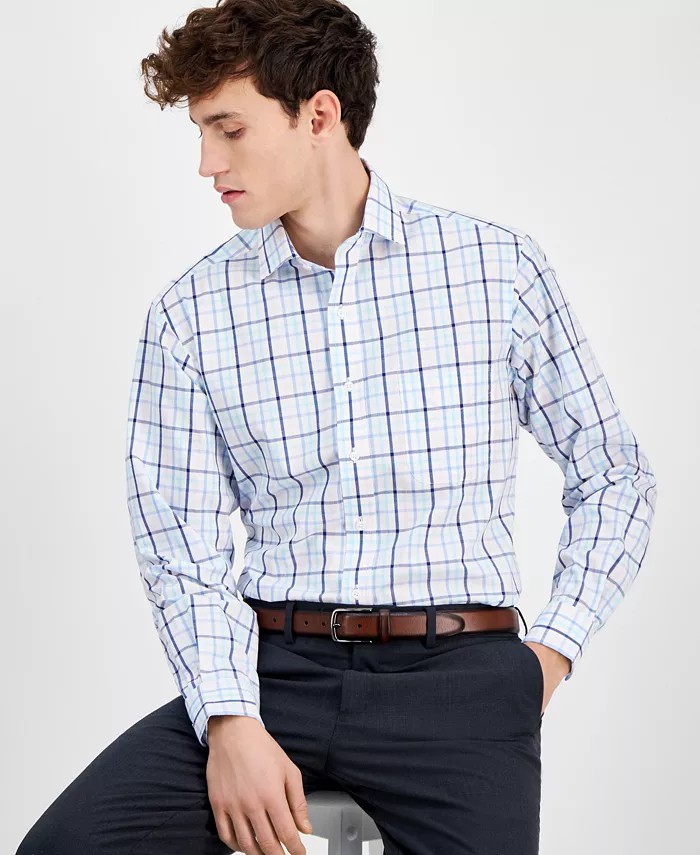 Club Room Men's Plaid Dress Shirt Exclusively At Macy's Men's Fashion & Accessories