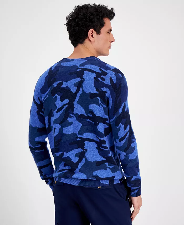 Club Room Men's Printed Camo Cashmere Sweater Created For Macy's Men's Fashion & Accessories