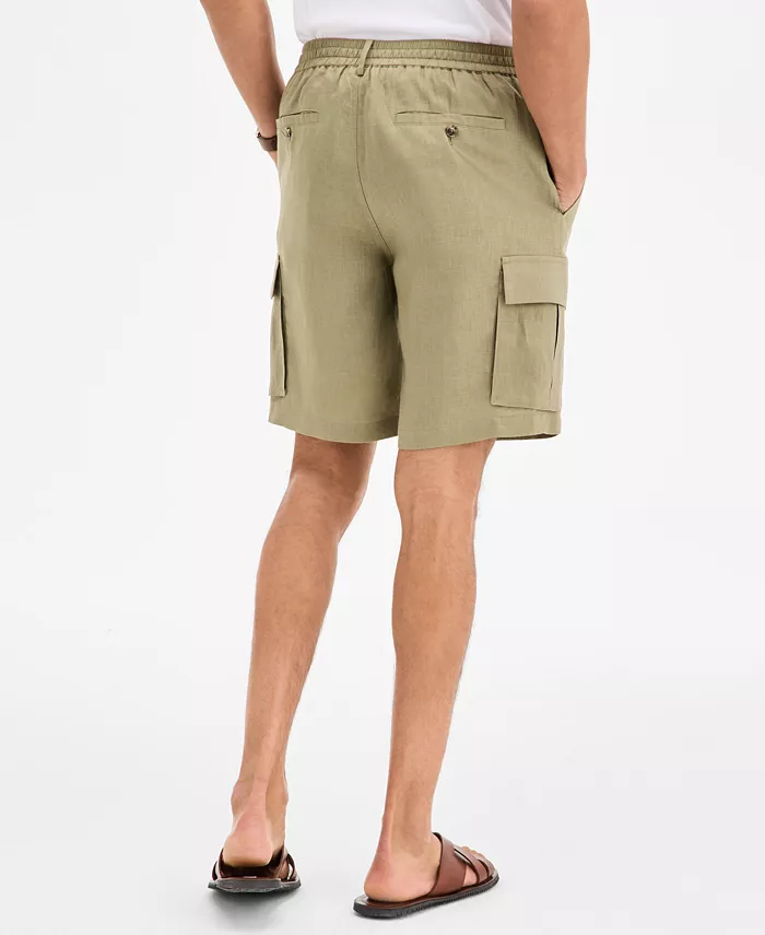 Club Room Men's Regular-Fit Linen Cargo Shorts Created For Macy's Men's Fashion & Accessories