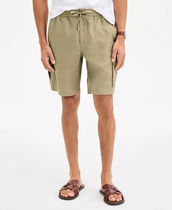 Club Room Men's Regular-Fit Linen Cargo Shorts Created For Macy's Men's Fashion & Accessories