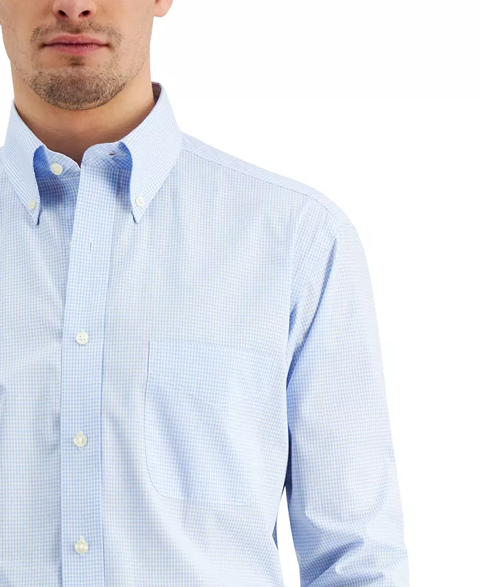 Club Room Men's Regular Fit Mini Gingham Dress Shirt Created For Macy's Men's Fashion & Accessories