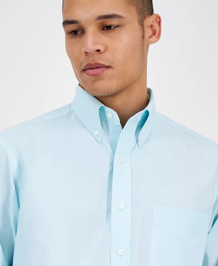 Club Room Men's Regular Fit Pinpoint Dress Shirt Created For Macy's Men's Fashion & Accessories