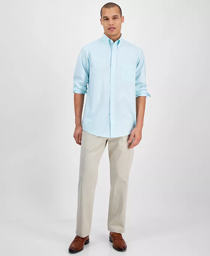 Club Room Men's Regular Fit Pinpoint Dress Shirt Created For Macy's Men's Fashion & Accessories