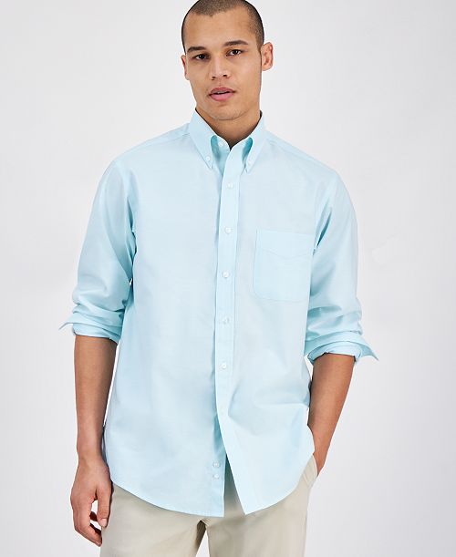 Club Room Men's Regular Fit Pinpoint Dress Shirt Created for Macy's Men's Fashion & Accessories