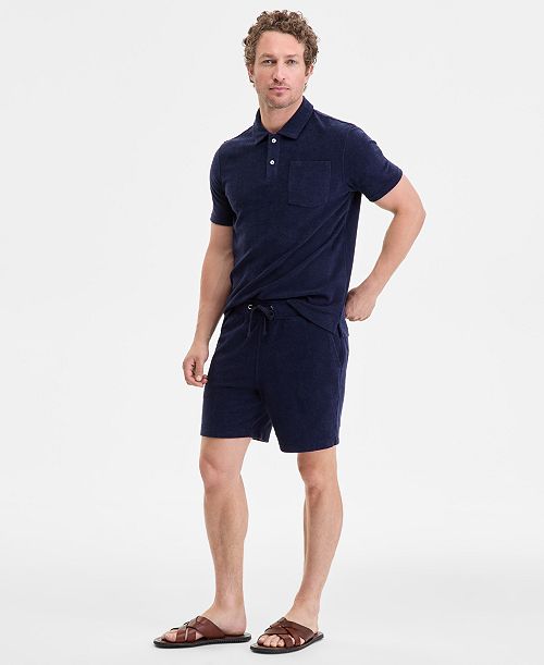 Club Room Men's Solid Terry Cloth Shorts Exclusively at Macy's Men's Fashion & Accessories