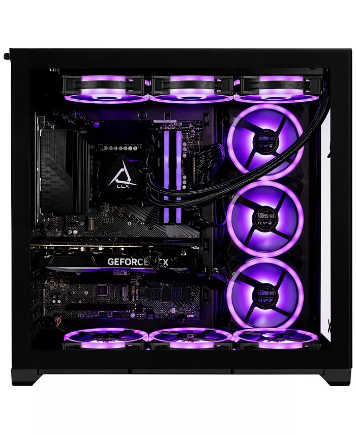 CLX SET Gaming Desktop - Liquid Cooled Intel Core I9 13900KF 3GHz 24-Core Processor 64GB DDR5 Memory GeForce RTX 4070 12GB GDDR6X Graphics 2TB SSD 6TB HDD Wi-Fi Windows 11 Home 64-bit Electronics