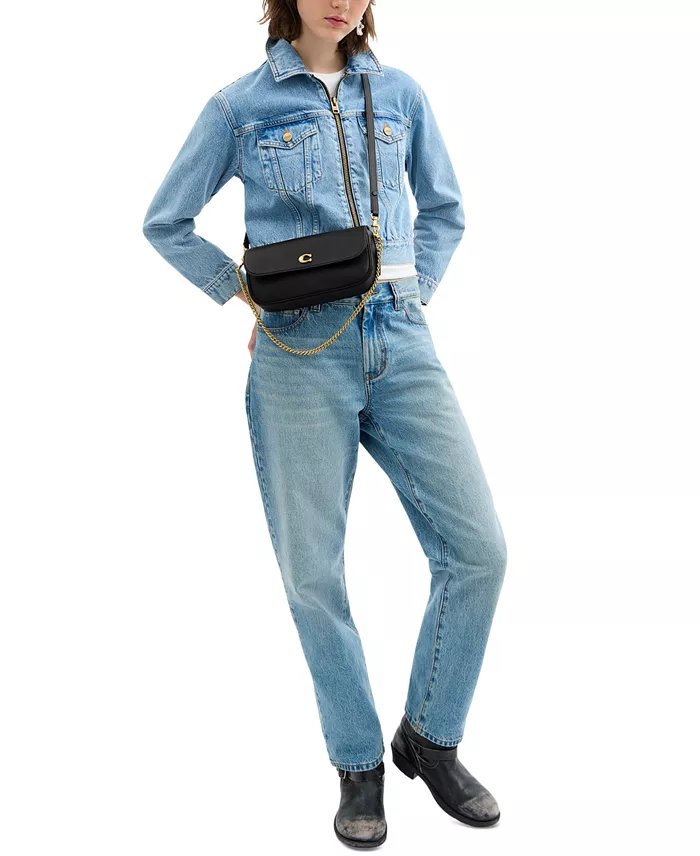 COACH Brook Small Leather Flap Chain Bag Handbags Purses & Accessories