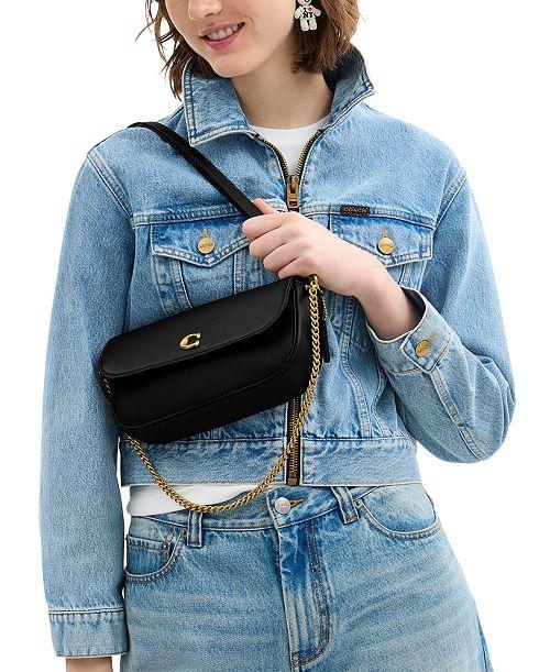 COACH Brook Small Leather Flap Chain Bag Handbags Purses & Accessories