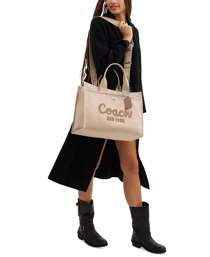 COACH Cargo Canvas Tote Bag 42 Women's Fashion Shoes & Accessories