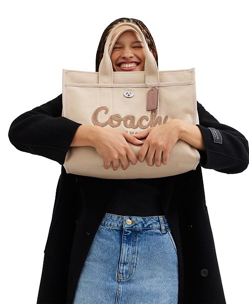 COACH Cargo Canvas Tote Bag 42 Women's Fashion Shoes & Accessories