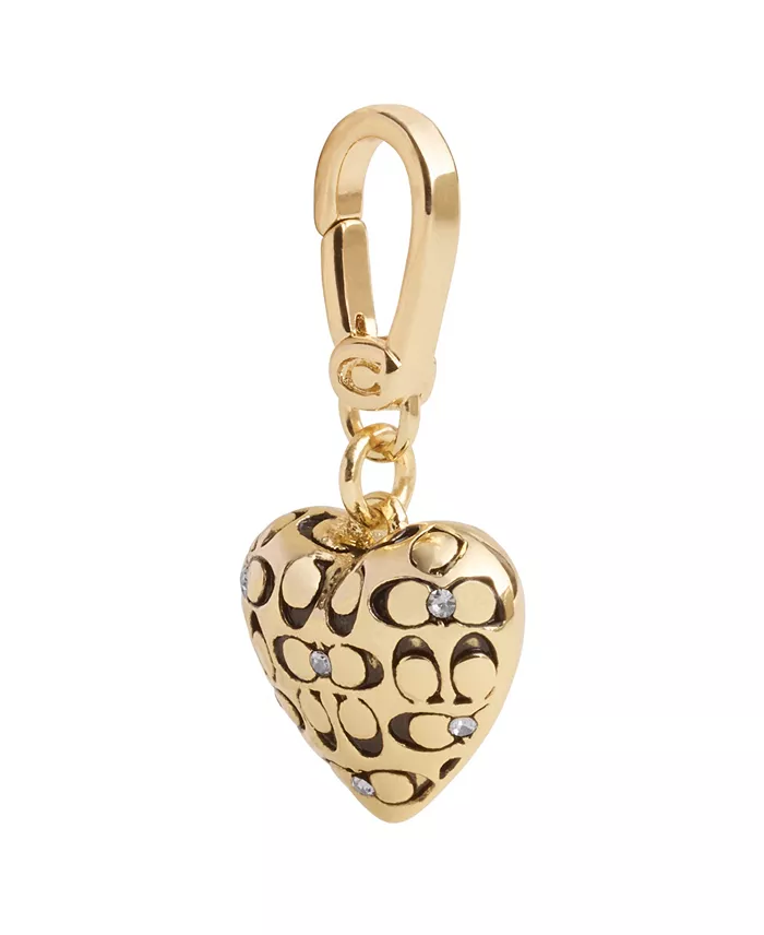 COACH Faux Stone Collectible Signature Quilted Heart Charms Jewelry & Watches