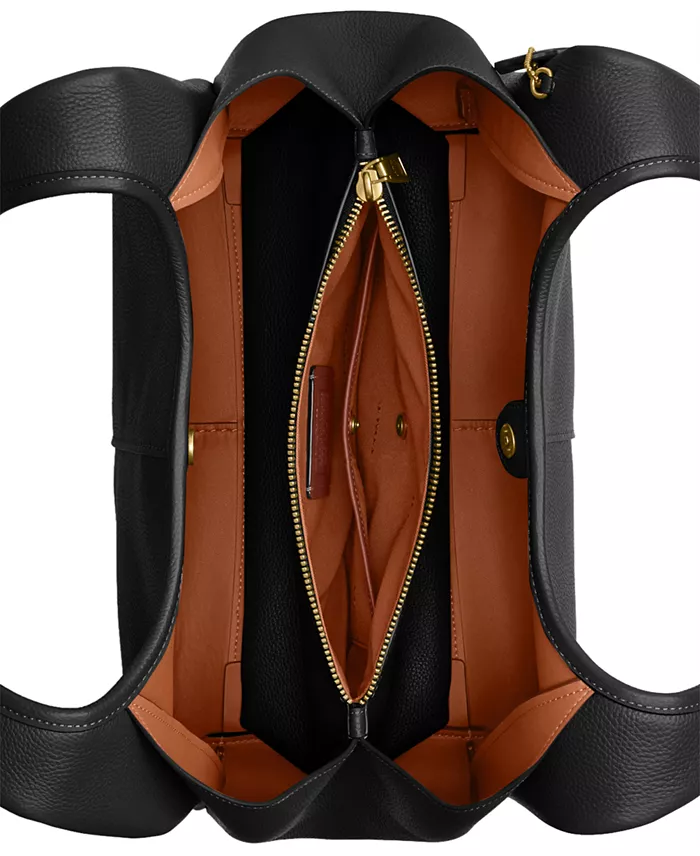 COACH Lana Polished Pebble Leather Medium Shoulder Bag Handbags Purses & Accessories