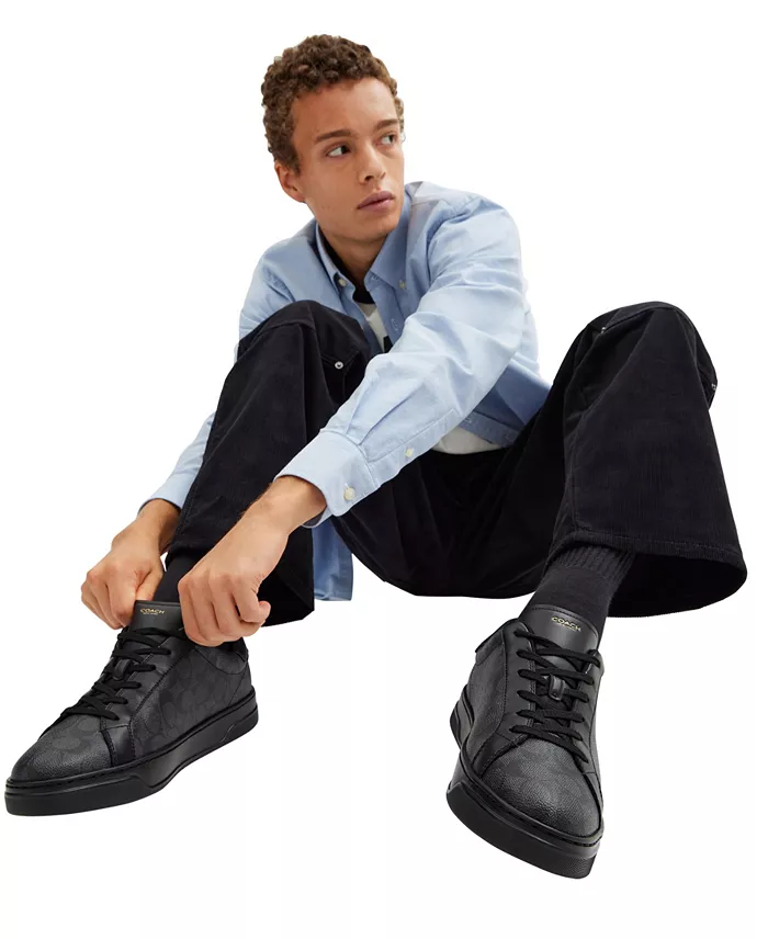 COACH Men's High Line Signature Canvas Sneaker Men's Shoes