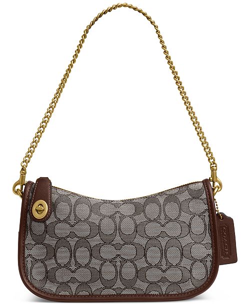 COACH Swinger Bag in Signature Jacquard Handbags Purses & Accessories